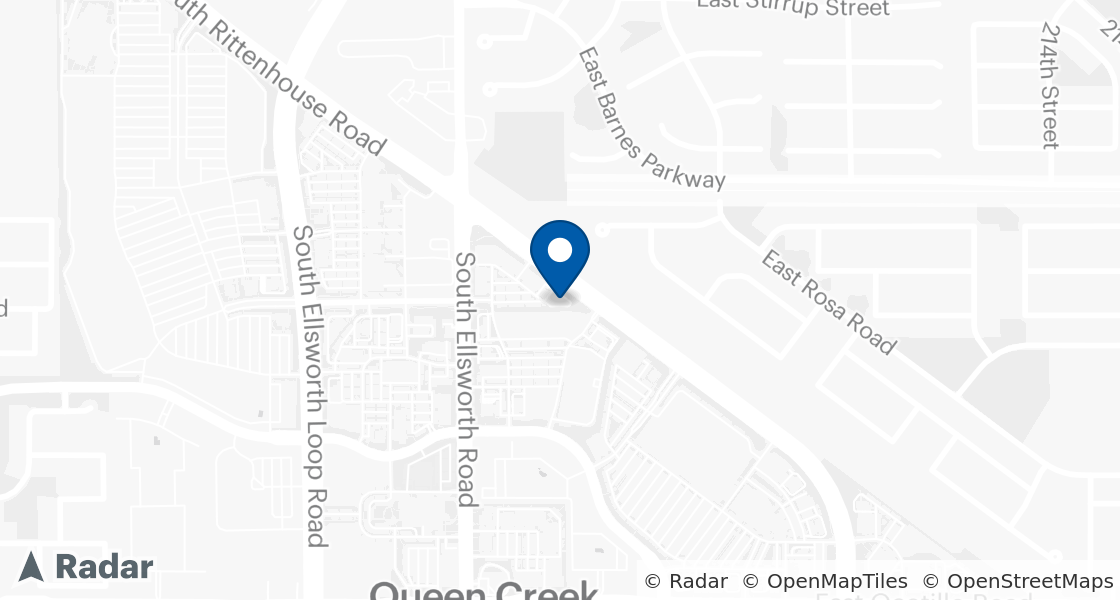Map of Dairy Queen Location:: 20911 E Rittenhouse Rd  Ste 101, Queen Creek, AZ, 85142-4854